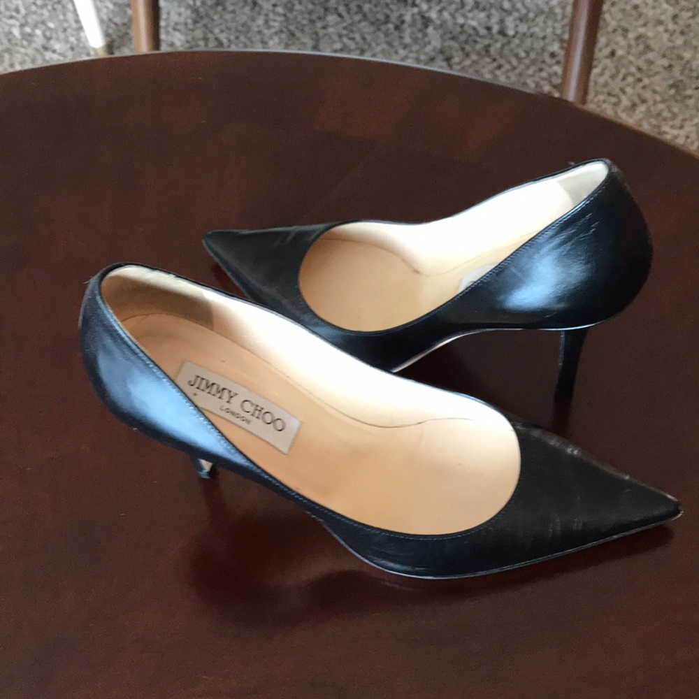 Jimmy Choo black 3 inch heels. Size 9.